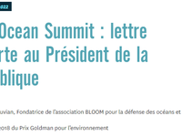 One Ocean Summit : lettre ouverte au Président de la République par Bloom